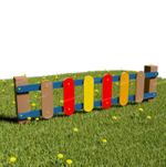 Забор уличный из экопластика Брусочки, секция 1490х500 мм