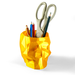 Череп-Ваза для конфет/карандашей, полигональная, 3D печать, золотая