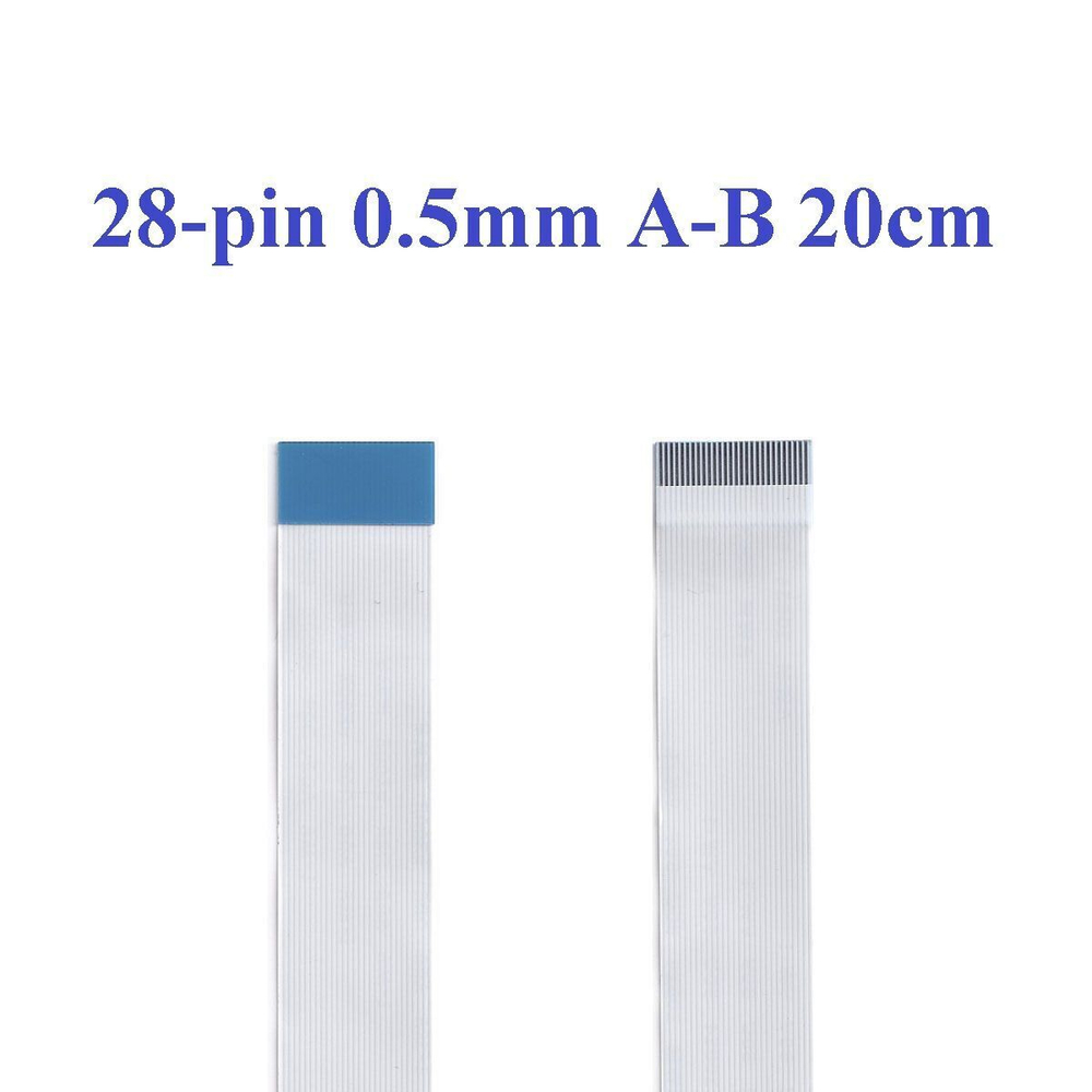 Шлейф 28 pin, 20 см, шаг 0.5 мм FFC, обратный Б
