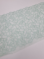 Вышивка на сетке ментол К794 левая 21 см