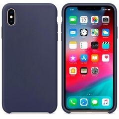 Силиконовый чехол Silicon Case Premium для iPhone Xs Max (Midnight Blue / Темно-синий) 100% ORG