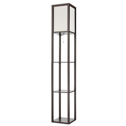 8090/1F COMFI LN26 460 кофейный/белый, дерево/текстиль Торшер Е27 1*60W 220V PRACTIC