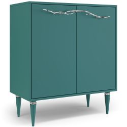 Комод Арт Колор matte Классик Сильвер с 2 полками Пастельно-синий матовый