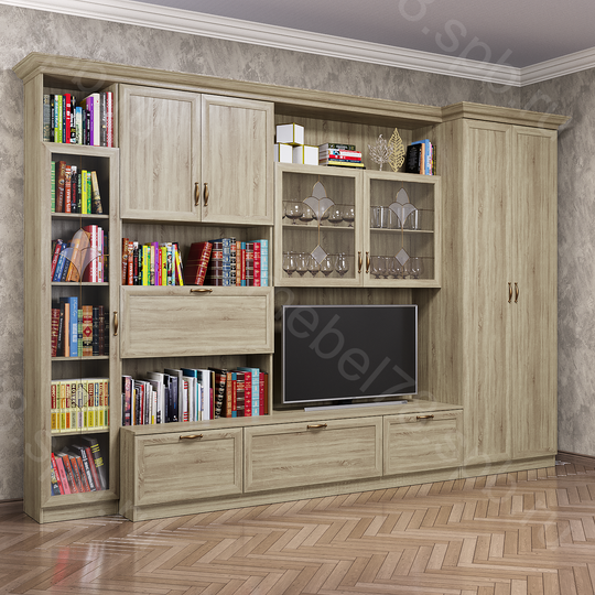 Стенка Венеция 8 с витражом