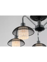 Люстра потолочная EINURA  E14*3*40W черный, никель