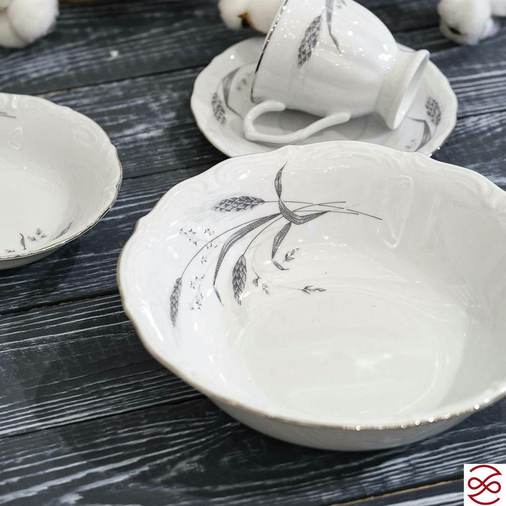 Салатник 23 см Repast Серебряные колосья