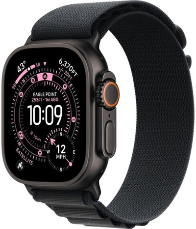 Умные часы Apple Watch Ultra 3 (2025) GPS+Cellular 49mm, Black Titanium ремешок "Black Alpine Loop" S 130-160 mm (MF0Q4)