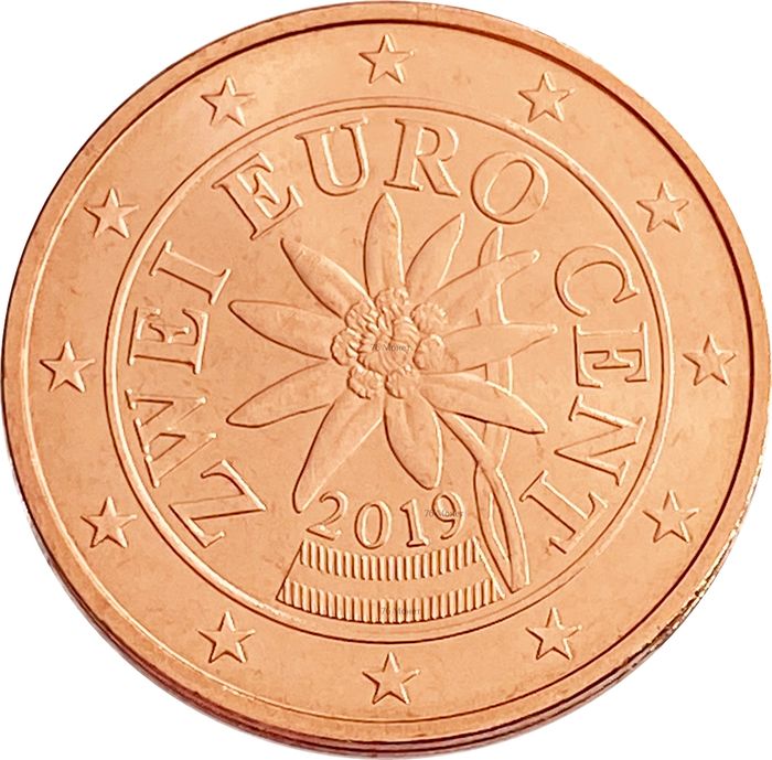 2 евроцента 2019 Австрия (2 euro cent)