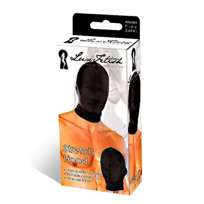 Черная глухая маска на голову (Цвет: черный)