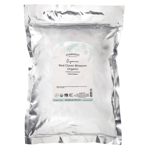Starwest Botanicals, Органический цветок красного клевера, 453,6 г (1 фунт)