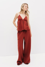 Брюки из муслина прямого кроя - H&M