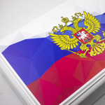 Шкатулка большая Эмаль с изображением 40х25 см белая