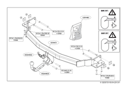 Фаркоп Brink (Thule) 564400 для Kia Sorento (2012 - )(паспорт и сертификат в комплекте)(без электрики)