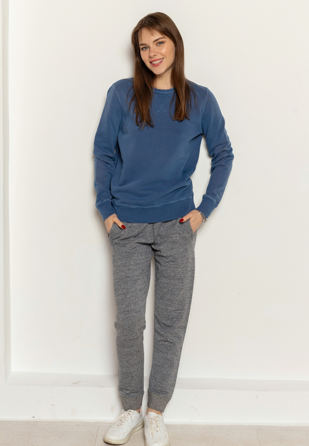 Свитшот Bowery NYC однотонный Natural Blue