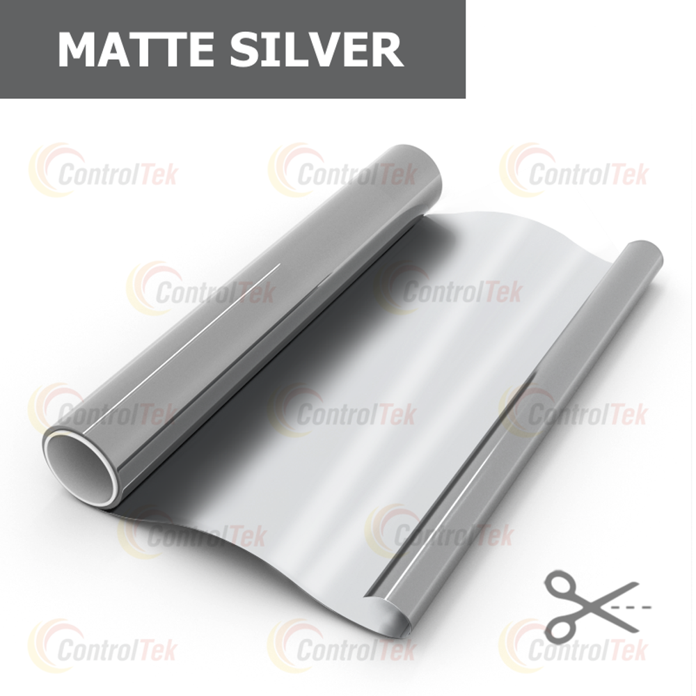 Пленка для окон декоративная MATTE SILVER ControlTek, на отрез (ширина рулона 1,524 м.)