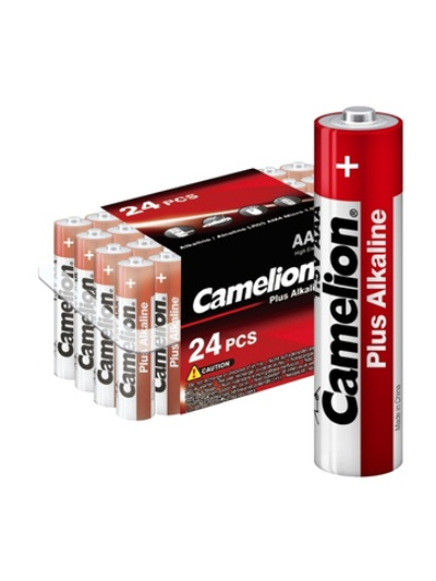 Элемент питания алкалиновый AAA/LR03 1.5В Plus Alkaline LR03-PB24 (уп.24шт) Camelion 7615