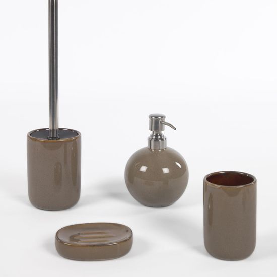 Дозатор для мыла Berdolina коричневый керамический