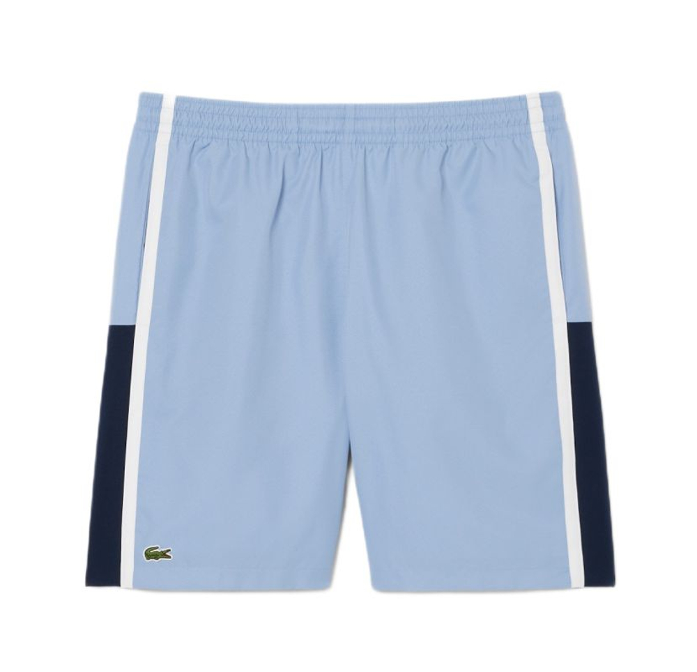 Мужские теннисные шорты Lacoste Sport Colourblock Panels Lightweight - light blue/navy blue/white