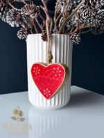 Декор подвесной "Сердечко" 10х1,5х10см + 10см подвес