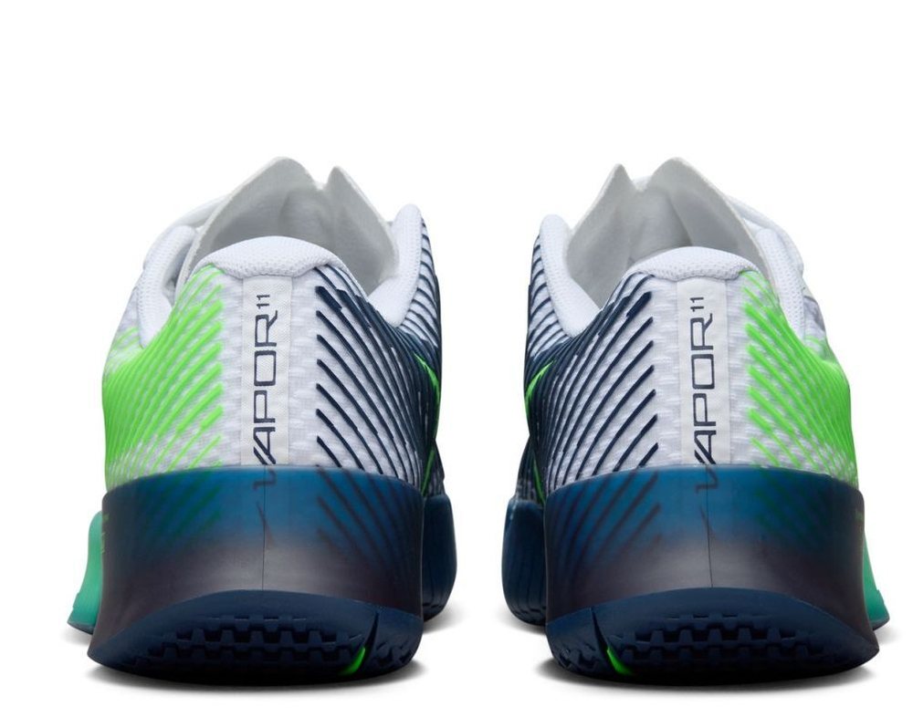 Мужские кроссовки теннисные Nike Zoom Vapor 11 - white/green strike/midnight navy