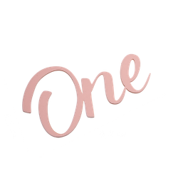 Топпер без шпажки "One" розовый 8*5 см