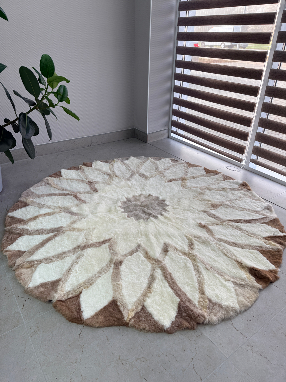 Ковер шкура натуральная овчина меховой