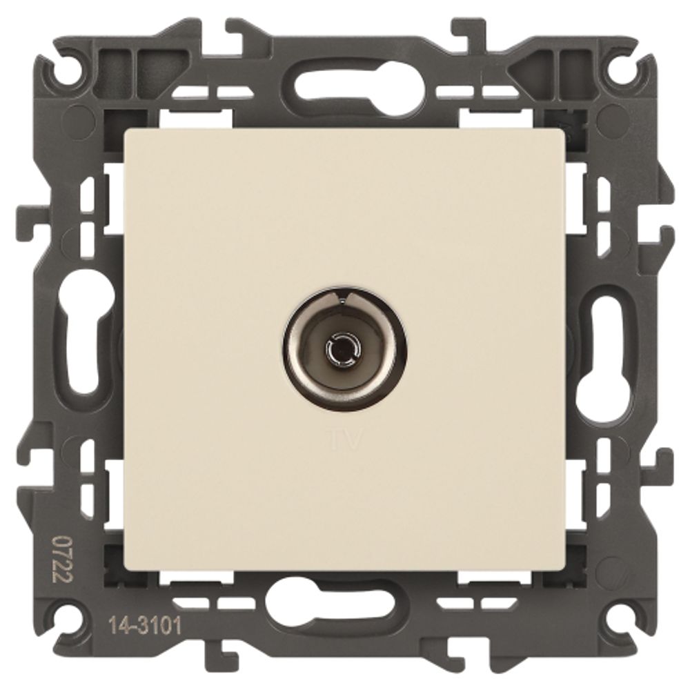 14-3101-02 ЭРА Розетка TV одиночная, IP20, Эра Elegance, сл.кость