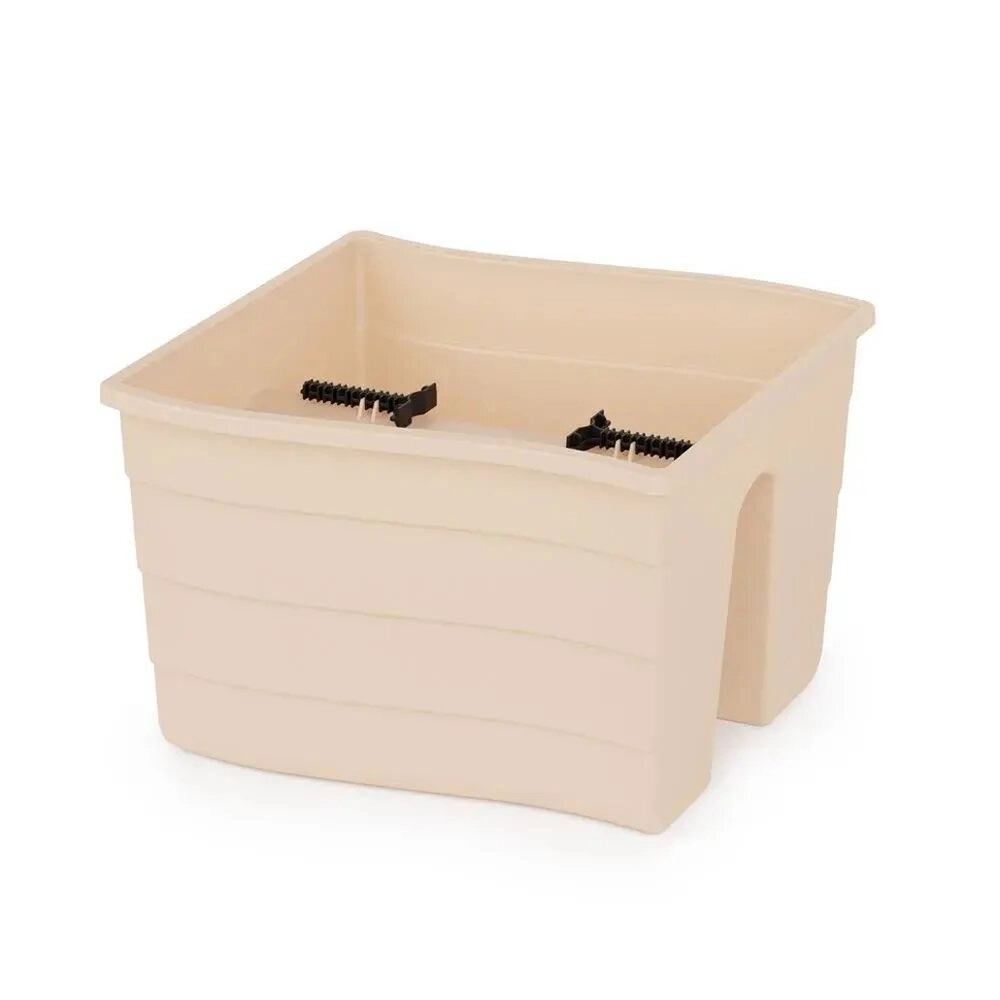 Кашпо на перила 290х200мм малое (бежевый)