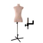 Манекен портновский Кристина, тип фигуры Прямоугольник, комплект Премиум, размер 44, цвет бежевый, в комплекте подставка «Звезда»