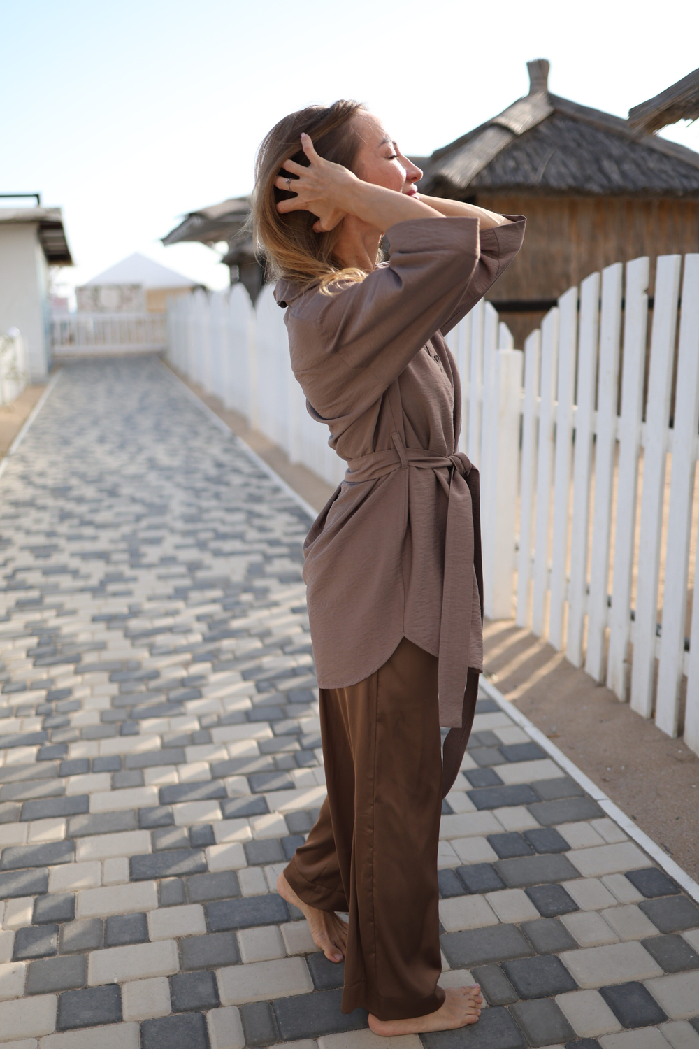 Блузка-Туника "Коричневый мокко"