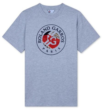 Мужская теннисная футболка Roland Garros Toulouse Court Logo - серая