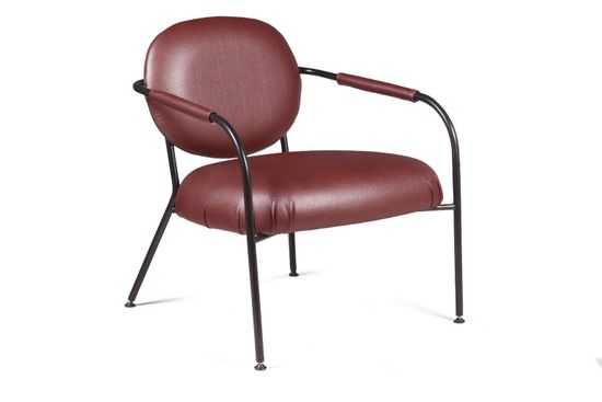 Лаунж кресло EGO, искусственная кожа, бордо