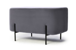 Пуф Gloria овальный Серый