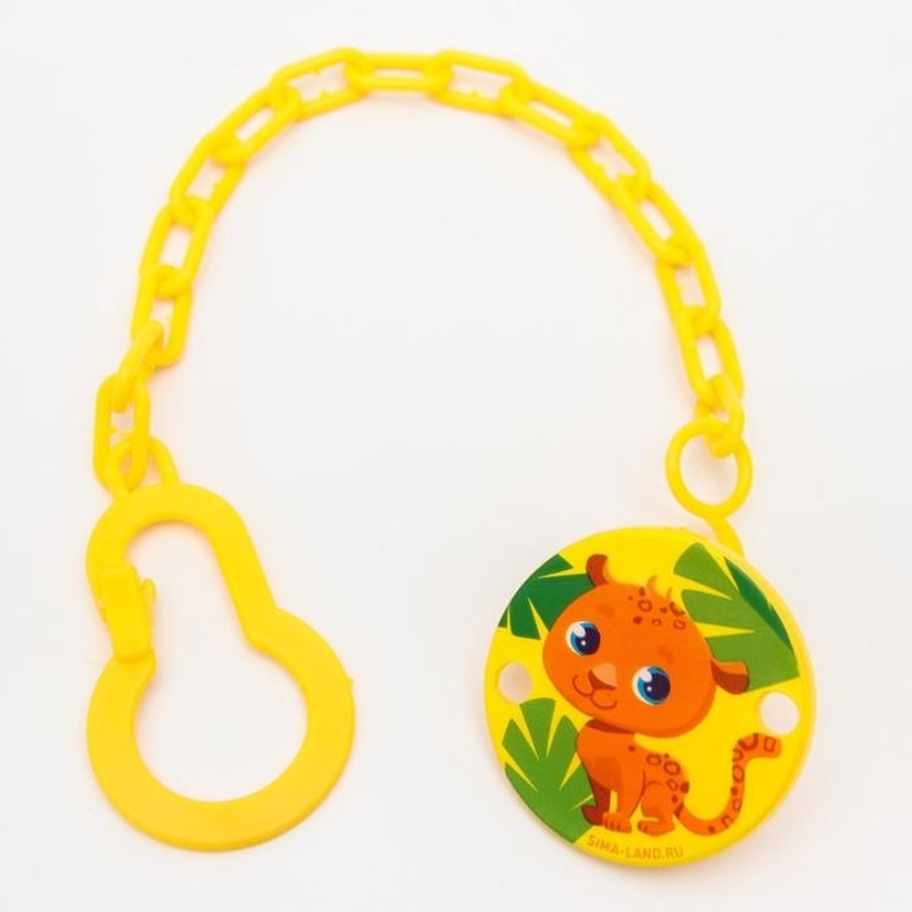 4733688 Держатель для пустышки «ТРЕНД. Леопард», на цепочке