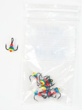 Крючок-тройник для приманок Lucky John с каплей цвет. разм.014/14