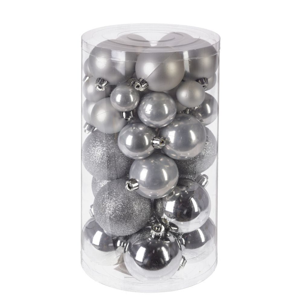 GAEM Набор из 40шт, Украшение новогоднее Шар "Сказочное великолепие", D3/4/5/6 см, L14 W14 H26 см