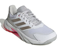 Женские Кроссовки теннисные Adidas CourtJam Control 3 W - cloud white/iron metallic/lucid red