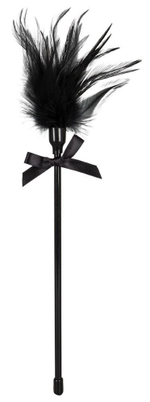 Чёрный стек с пёрышками для щекотания (Цвет: черный)