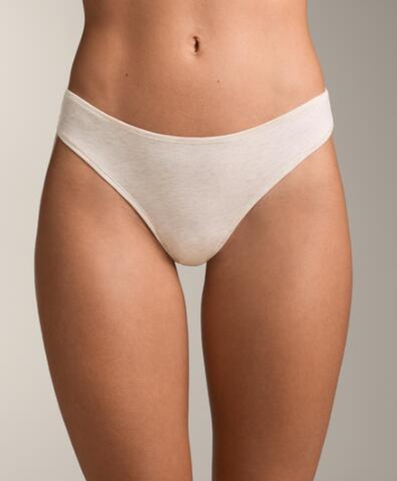 OYSHO Набор из 5 пар трусов-стрингов из хлопковой смеси, серо-голубой