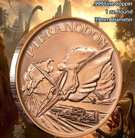 США 1 унция Динозавр - Птеранодон