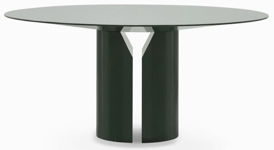 Обеденный стол Olli диаметр 160 зелёный глянец
