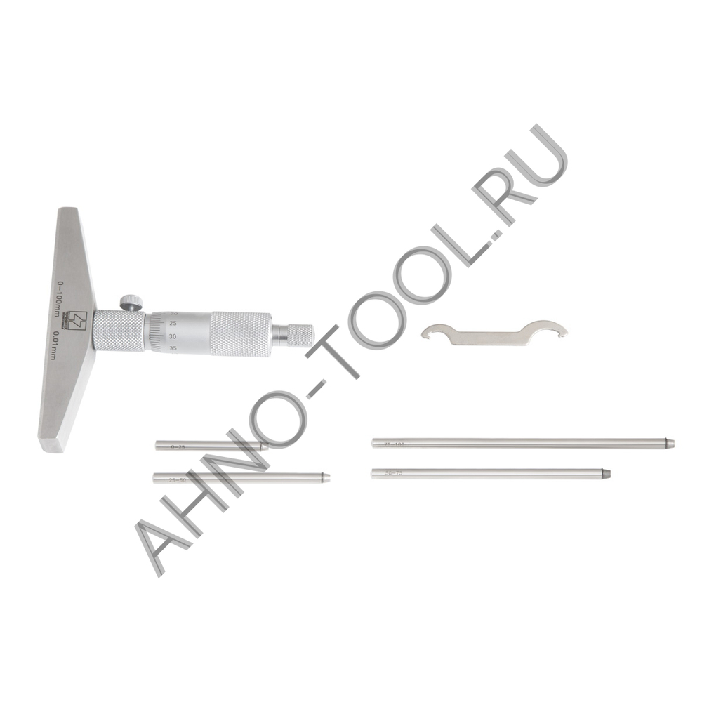 Глубиномер микрометрический ГМ-100-0.01 ГОСТ 7470-92 ТОЧИНТЕХ-Профессионал