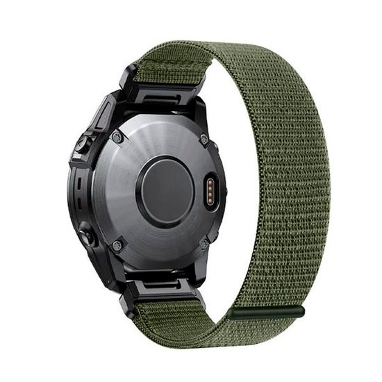 Ремешок QuickFit 20 мм нейлоновый для Garmin Fenix 7S, Fenix 6S, Fenix 5S, Instinct 2S, Epix Pro Gen 2 (42 mm) быстросъемный велкро (Хаки)