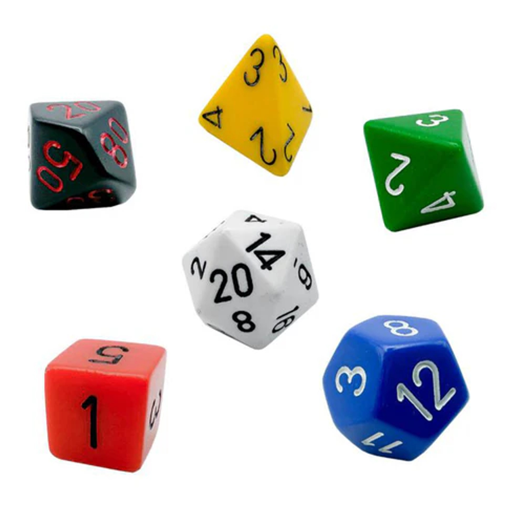 Chessex 7-dice set Nostalgia Opaque GM & Beginner Player