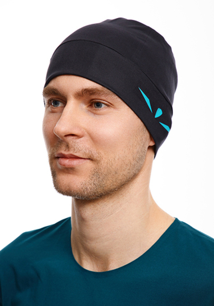 ШАПКА ДЛЯ БЕГА | BLACK BLUE