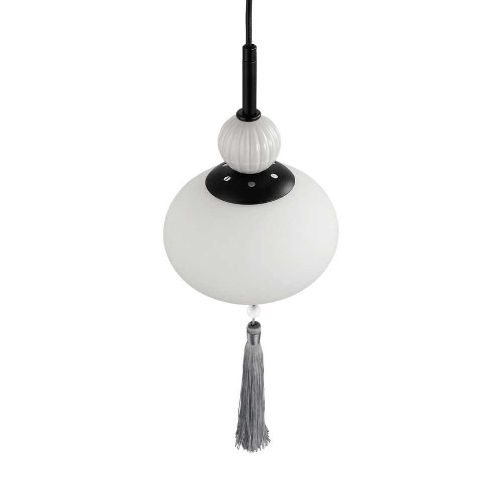 8273/1A NEOCLASSI LN26 042 черный/серый/белый, металл/керамика/стекло Подвес Е14 1*40W 220V GLORIYA