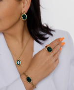 Кольцо Qudo TIVOLA UNICA big (G/P) Emerald 56 686945