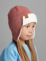 Шапка весенняя/осенняя вязаная (Сухая роза) ТОКИ*