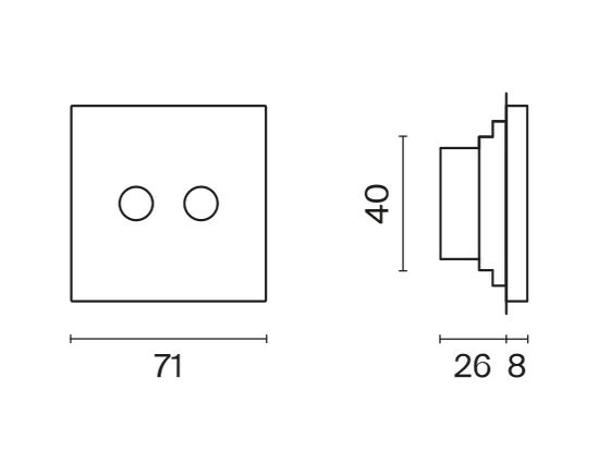 Розетка телевизионная встраиваемая VOLTUM S70 оконечная TV+SAT, (белый матовый)