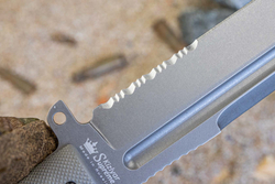 Нож выживания Survivalist Z D2 TacWash Serrated Grey